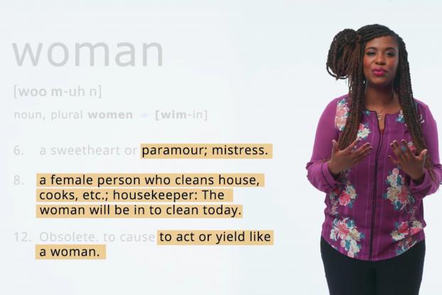 you will be stunned if you look up woman in the dictionary adage